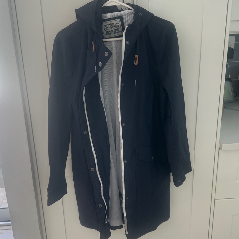 Levi's navy Blue Hooded Jacket size L